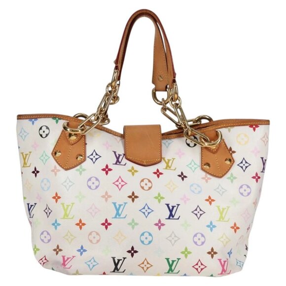LOUIS VUITTON Monogram Multicolor Annie GM Tote Bag White M40303 LV Auth 133621V - Picture 2 of 16